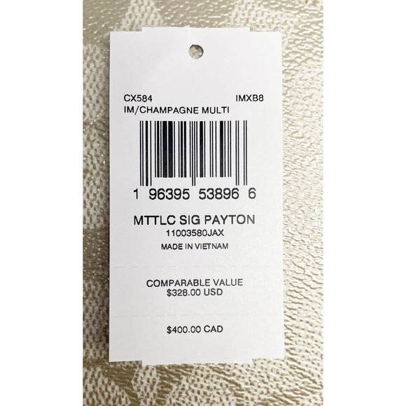 NEW Coach CX584 Payton Signature PVC Leather Shoulder Bag  Champagne Gold Purse - Picture 5 of 5